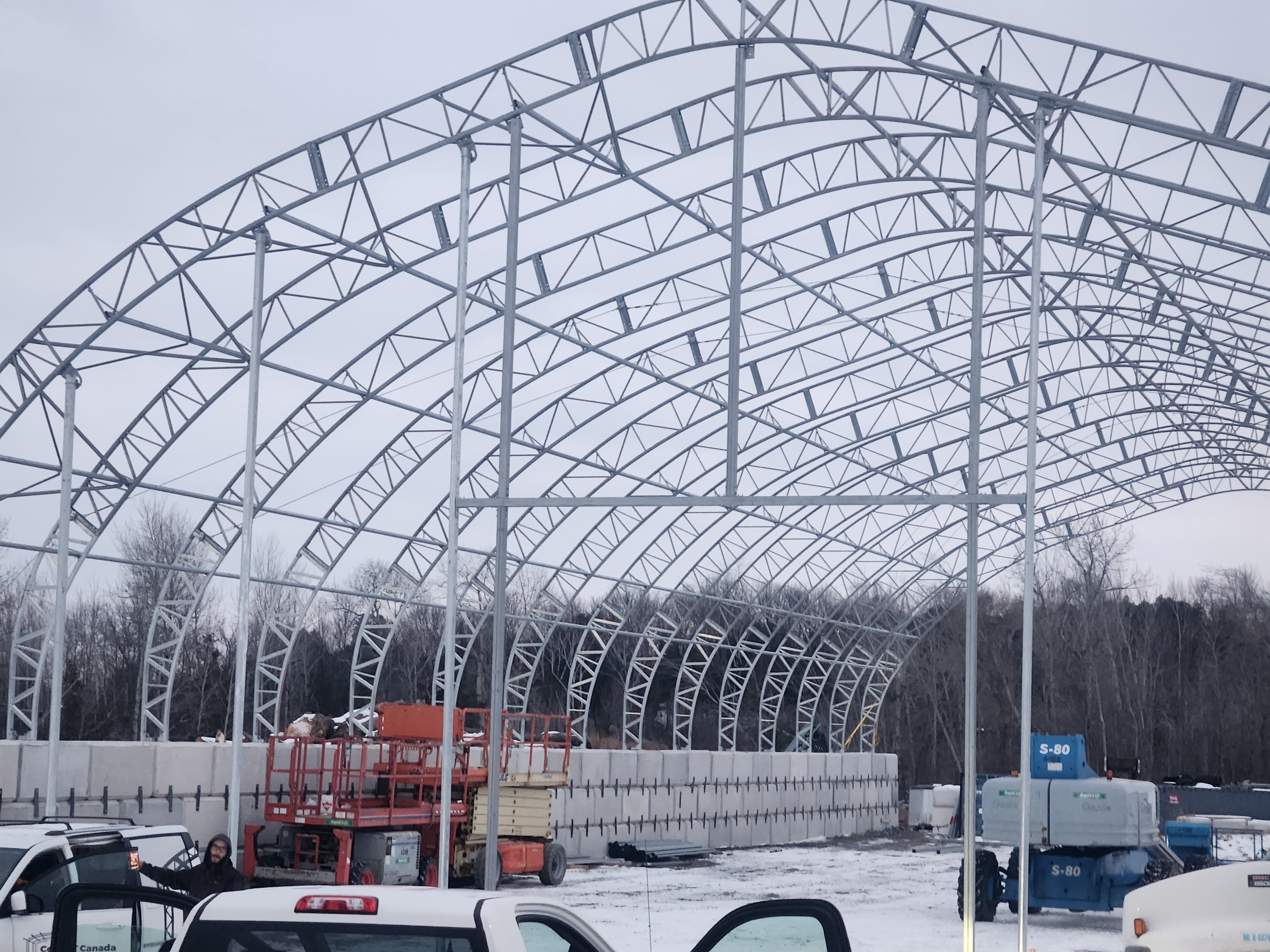 Steel frame erection